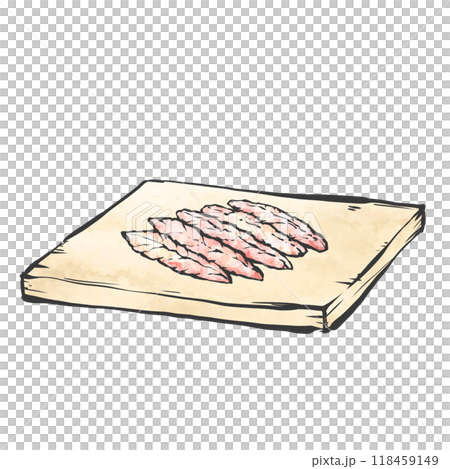 Hand-drawn brush-style illustration of chicken breast Hand-drawn brush-style illustration of chicken breast 118459149