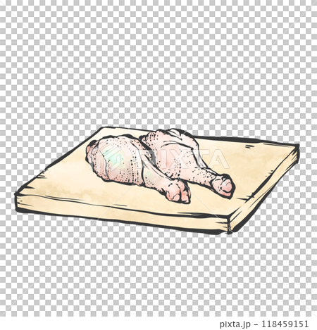 手羽元の手描き筆絵風イラスト 118459151