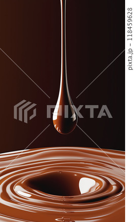 溶けたチョコレートのクローズアップ. 溶けたチョコレートのクローズアップ. 118459628