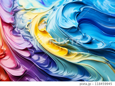カラフルな塗料の抽象的な背景 118459945