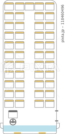 シンプルな観光バス座席表の素材のイラスト素材 [118460496] - PIXTA