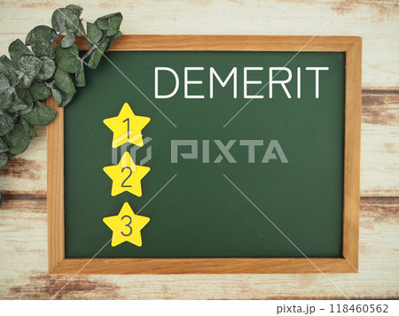 デメリットの文字と123の数字　箇条書き 118460562