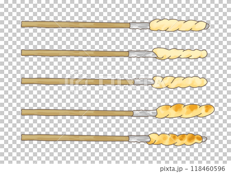 烘烤前的麵包棒，略呈褐色的棒麵包插圖集 1 118460596