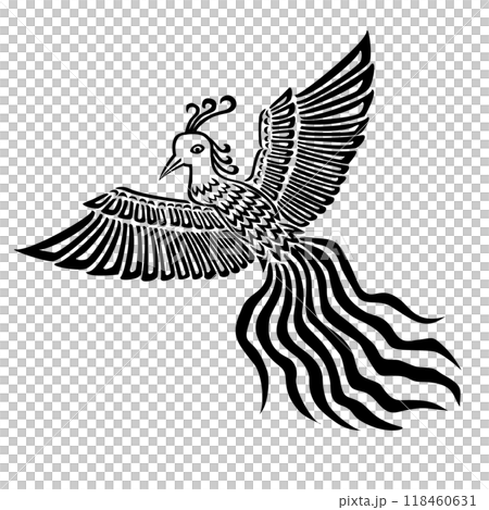 尾長鶏の文様 尾長鶏の文様 118460631