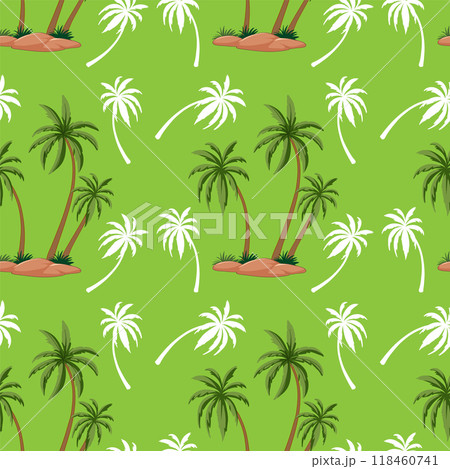 Tropical Palm Tree Pattern 118460741