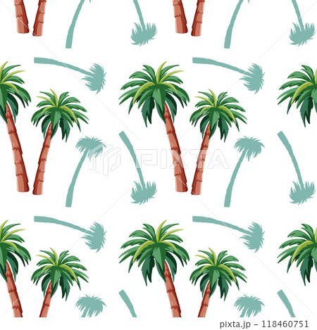 Tropical Palm Tree Pattern 118460751