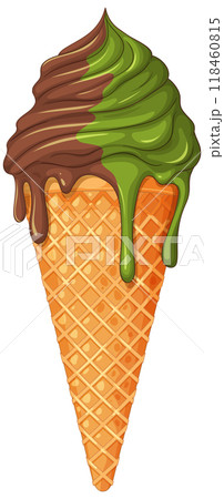 Delicious Chocolate and Pistachio Ice Cream Delicious Chocolate and Pistachio Ice Cream 118460815