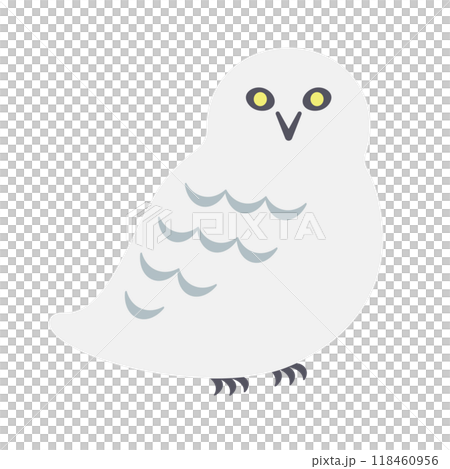 Scandinavian style illustration: Snowy owl 118460956