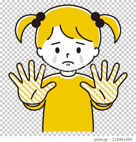 手が荒れている女の子のイラスト 手が荒れている女の子のイラスト 118461095