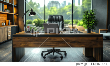 高級なオフィスの書斎 118461634