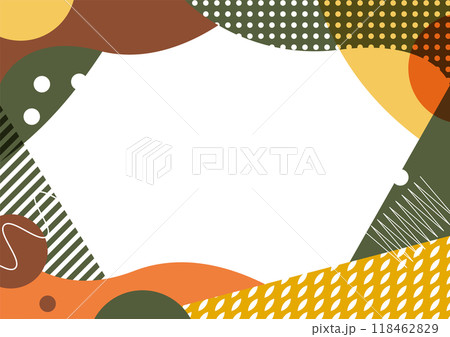 和モダンなフレーム背景素材-秋の味覚 118462829