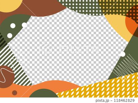 和モダンなフレーム背景素材-秋の味覚 118462829