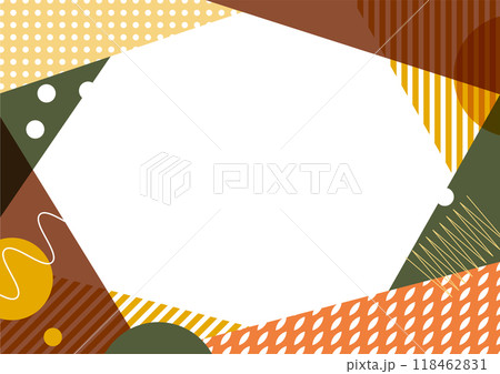 和モダンなフレーム背景素材-秋の味覚 和モダンなフレーム背景素材-秋の味覚 118462831