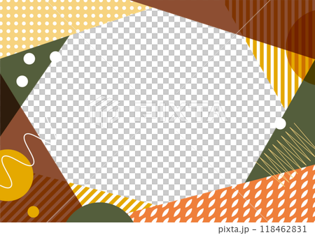 和モダンなフレーム背景素材-秋の味覚 和モダンなフレーム背景素材-秋の味覚 118462831