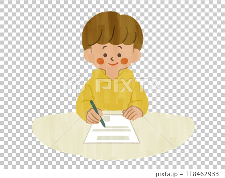 Man filling out a document - Gash 118462933