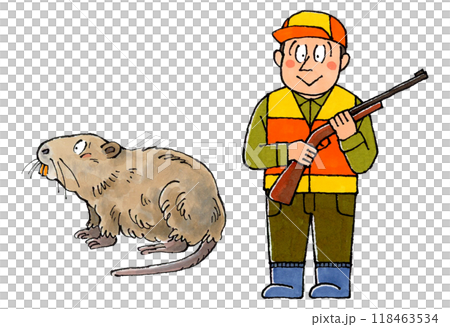 Hunter and Nutria 118463534