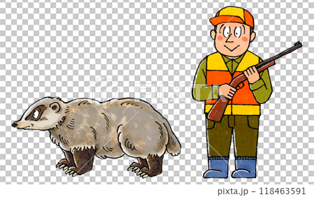 The Hunter and the Badger The Hunter and the Badger 118463591