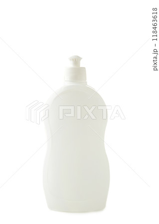 Plastic container of cleaning product isolated over white background Plastic container of cleaning product isolated over white background 118463618