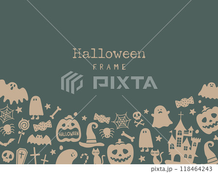 ハロウィンのフレーム 118464243