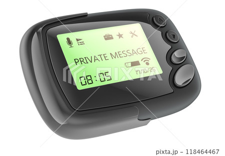 Pager, beeper. 3D rendering Pager, beeper. 3D rendering 118464467