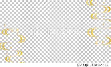 Flowing water pattern, gold, simple frame 118464555