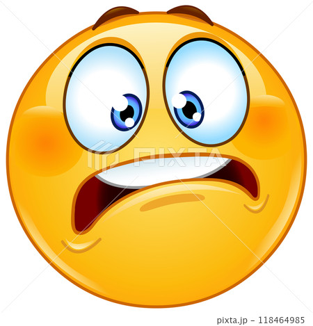 Shocked and Scared Emoticon 118464985