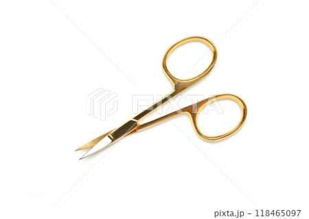 Scissors for manicure woman nails isolated on white Scissors for manicure woman nails isolated on white 118465097