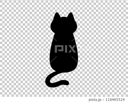 座っているネコのシルエット 座っているネコのシルエット 118465524
