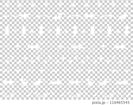 ネコのシルエットラインセット 118465545