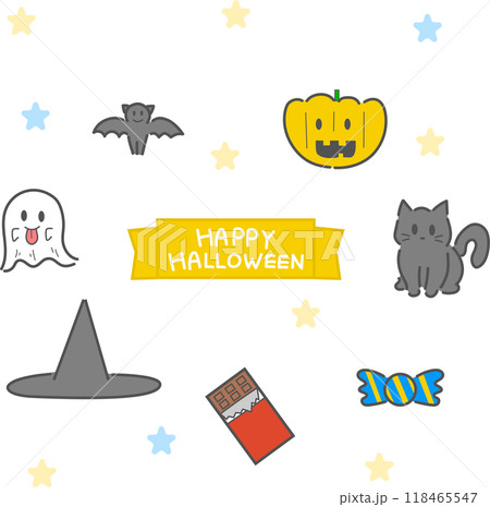 かわいいハロウィンのイラスト素材集 118465547