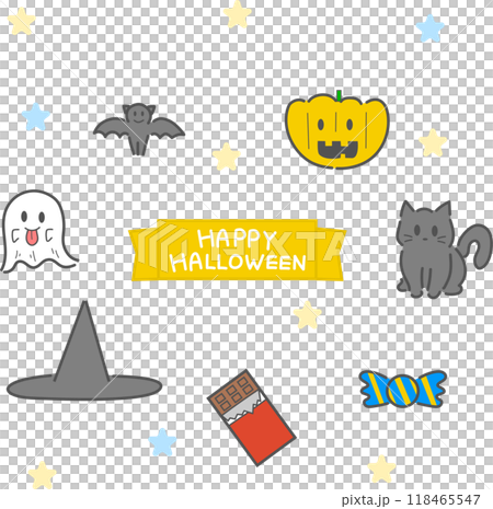 かわいいハロウィンのイラスト素材集 118465547