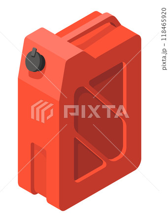 Red gas can for fuel storage and transport, great for emergency vehicle supplies Red gas can for fuel storage and transport, great for emergency vehicle supplies 118465920