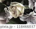 Beautiful rose flower in a bouquet close-up. 118466037