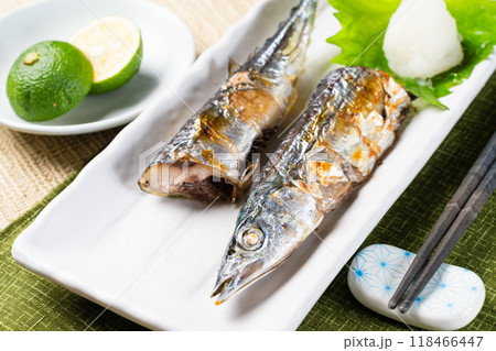 焼いた秋刀魚 食べ物イメージ 焼いた秋刀魚 食べ物イメージ 118466447