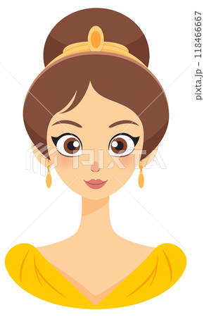 Elegant Princess in Yellow Dress Elegant Princess in Yellow Dress 118466667