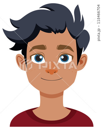 Smiling Boy with Dark Hair Smiling Boy with Dark Hair 118466704