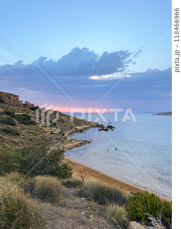 View on Riviera bay at sunset, Malta View on Riviera bay at sunset, Malta 118466966