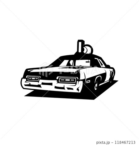 Bluesmobile monocrome silhouette car logo. isolated white background appear from the front with style. best for logos, badges, emblems, icons, design stickers, t-shirts. available in eps 10 118467213