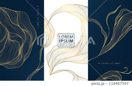 Vector set of floral line luxury labels, art deco floral gold design ornaments. Wine, coffee, chocolate, perfume or jewelry package, vintage elegant borders. Vector set of floral line luxury labels, art deco floral gold design ornaments. Wine, coffee, chocolate, perfume or jewelry package, vintage elegant borders. 118467597