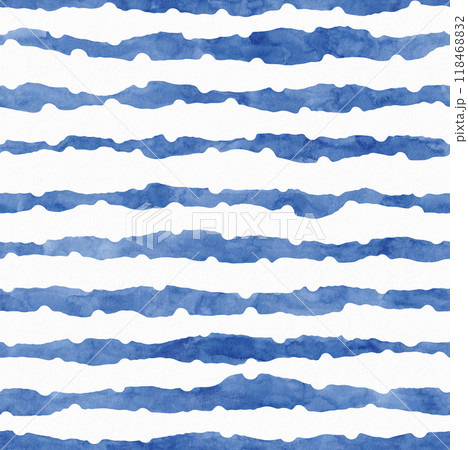 Watercolor painting striped seamless pattern 118468832