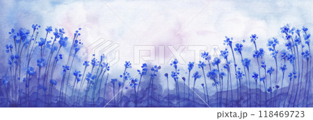 Morning floral mountain landscape Morning floral mountain landscape 118469723