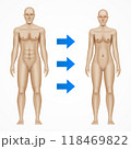 Gender transition from man to woman, concept vector illustration 118469822