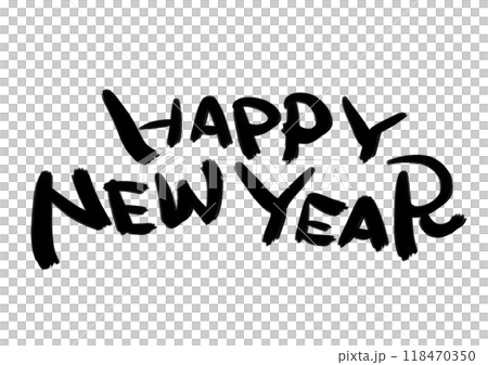 New Year's greetings, handwritten calligraphy, HAPPY NEW YEAR, Happy New Year 118470350