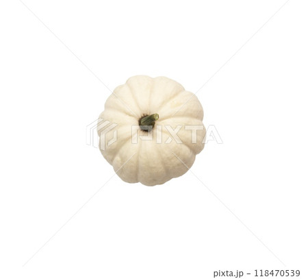 Autumn white decorative pumpkin isolated on a white background. Pumpkins of different shapes Autumn white decorative pumpkin isolated on a white background. Pumpkins of different shapes 118470539