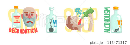 Harmful Habit and Bad Toxic Addiction Object Vector Set Harmful Habit and Bad Toxic Addiction Object Vector Set 118471317