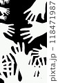 ホラーイメージ:たくさんの手形 118471987