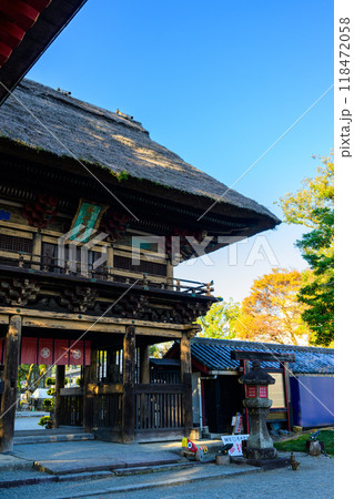 楼門風景 青井阿蘇神社「茅葺きの社寺建造物としては唯一の国宝」青井阿蘇神社(人吉市) 楼門風景 青井阿蘇神社「茅葺きの社寺建造物としては唯一の国宝」青井阿蘇神社(人吉市) 118472058