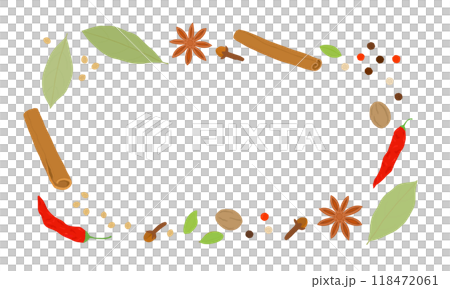 Frame of various spices Frame of various spices 118472061