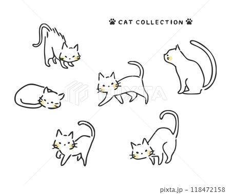 猫のイラストセット 118472158