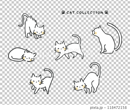 猫のイラストセット 118472158